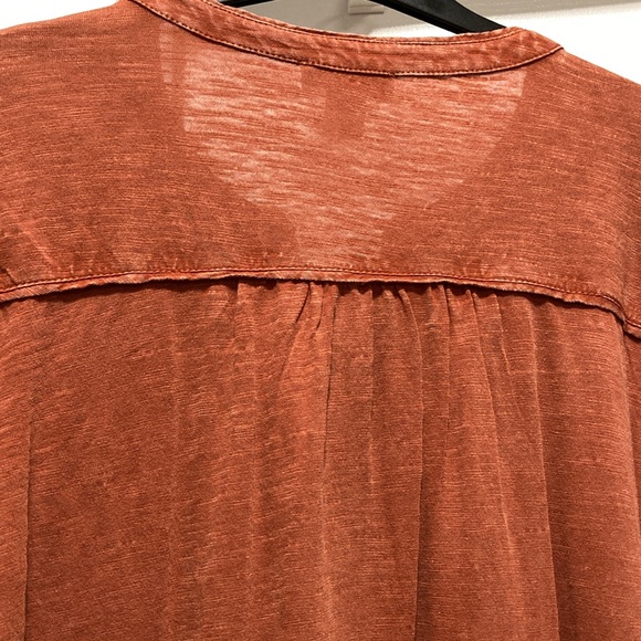 NWT - Style & Co Rust Bohemium Open Neck Top Decorative Beads & Crystals - Sz PM - Picture 13 of 16